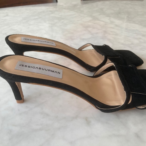 Jessica Buurman Black Kittenheel Slide Sandal - Picture 3 of 5